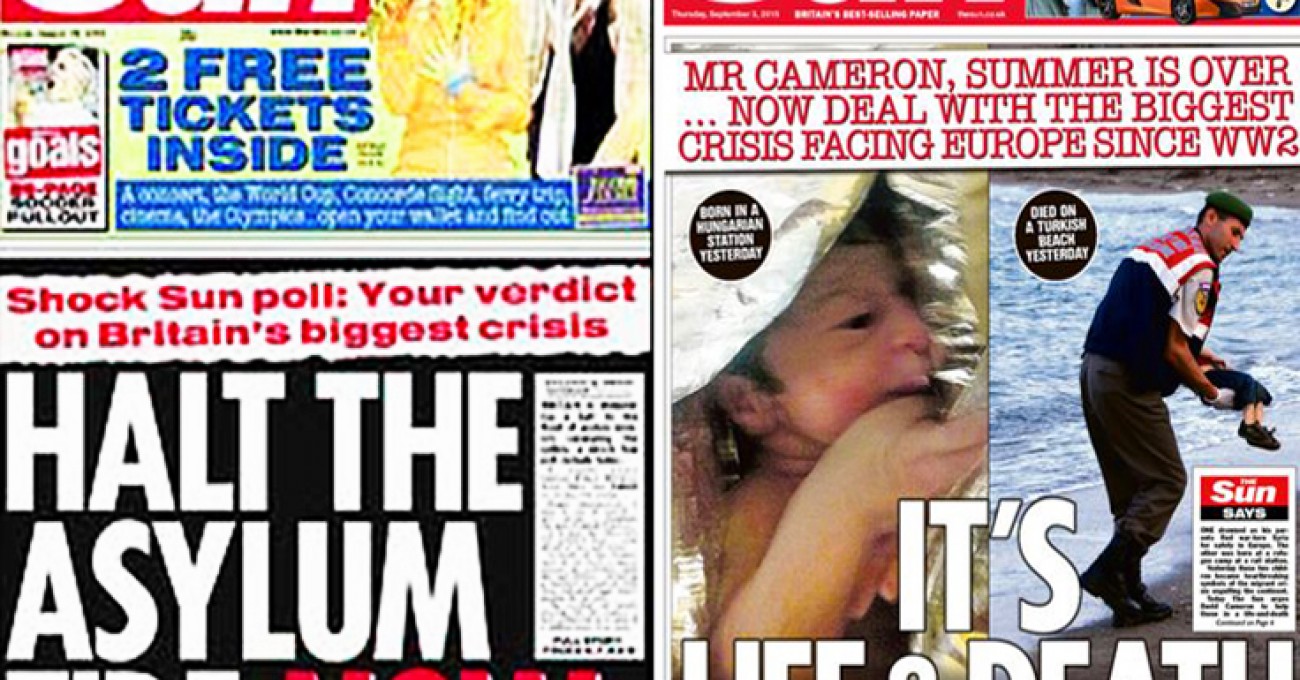 Nothing captures Western hypocrisy on refugees like British tabloid front pages!